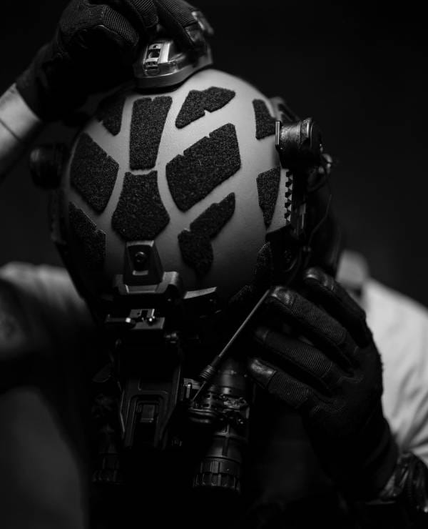 Accessoire Casque Tactique OAREA - Shroud Avec 3 Trous, Acier Carbone, Pour Casques ACH, MICH, PASGT, Montage NVG